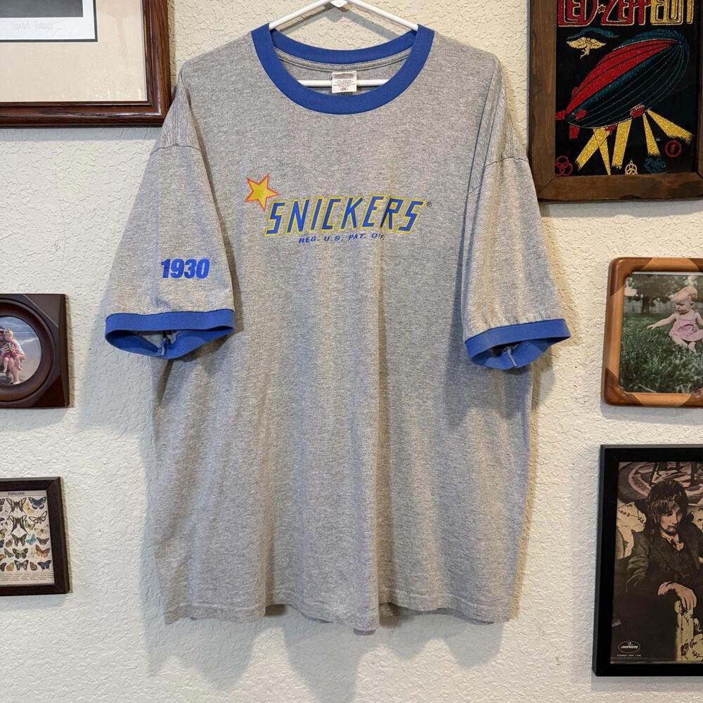 Vintage Rare 90s Planet Mars 1930 Snickers Chocolate Bar‎ Shirt Size 2XL